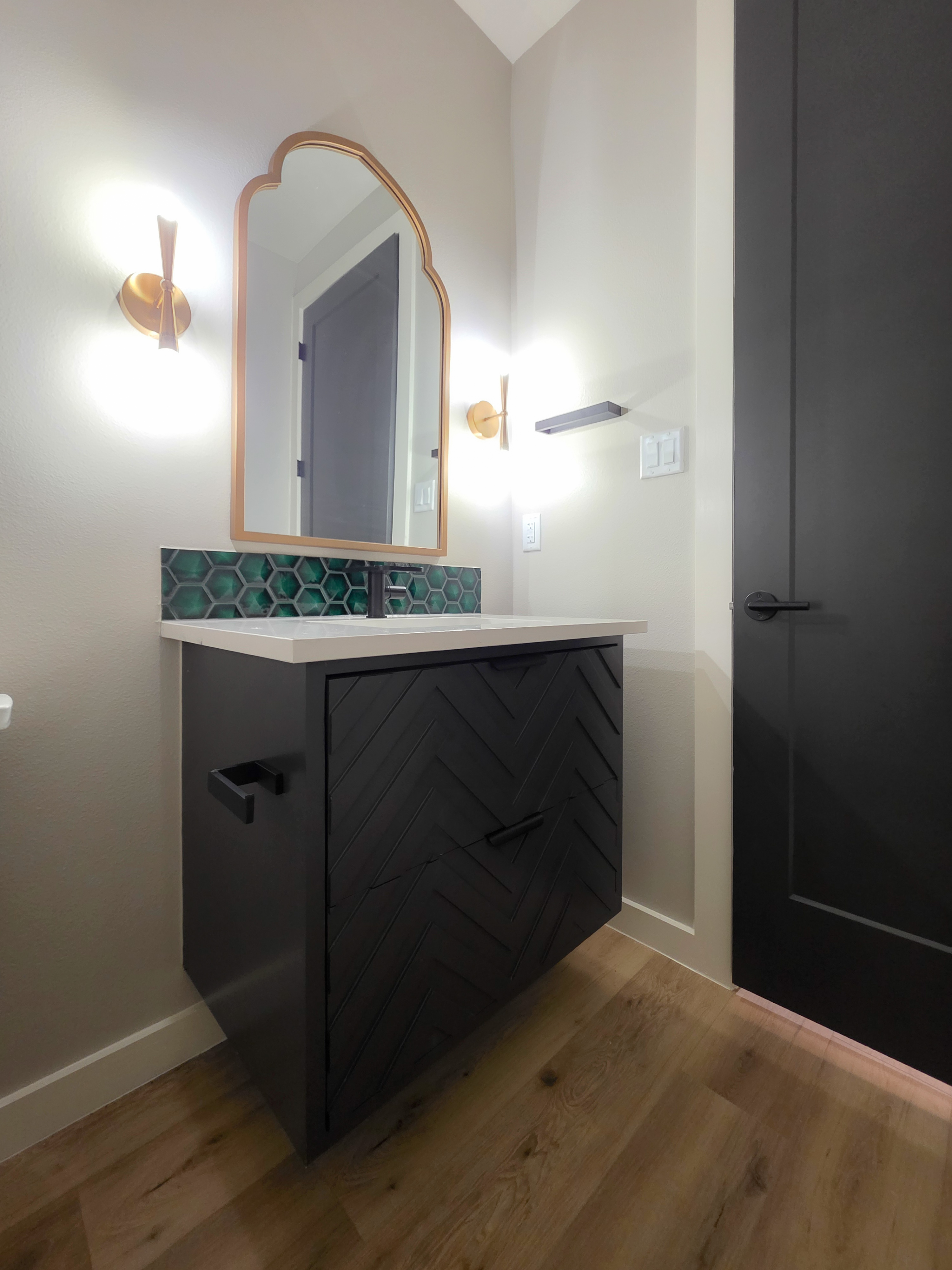 Inset cabinetry example
