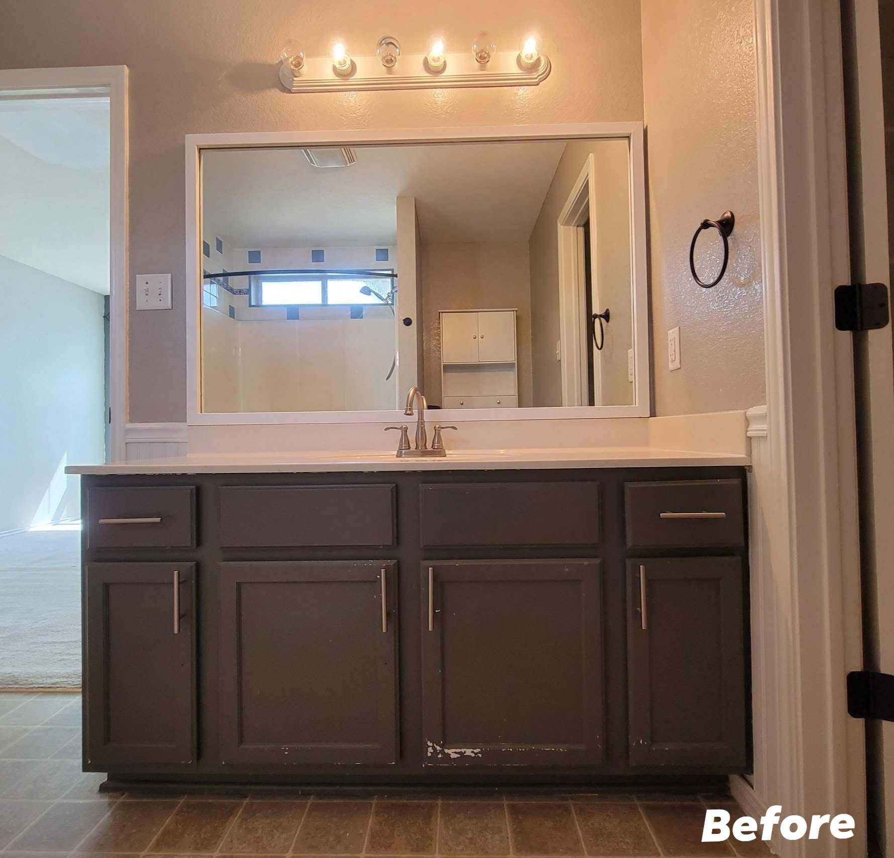 Custom bathroom vanity by Wooden Woodworks in Central Texas