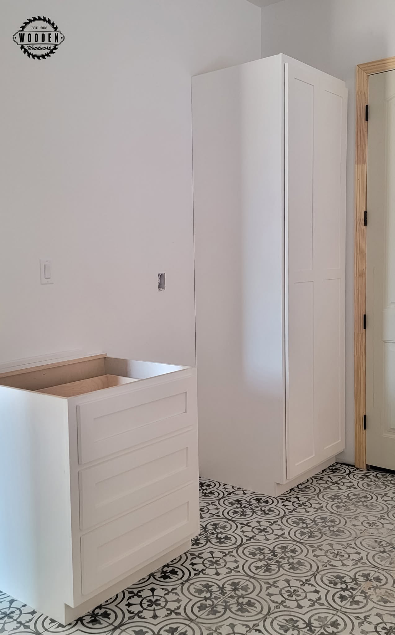 Custom bathroom vanity by Wooden Woodworks in Central Texas