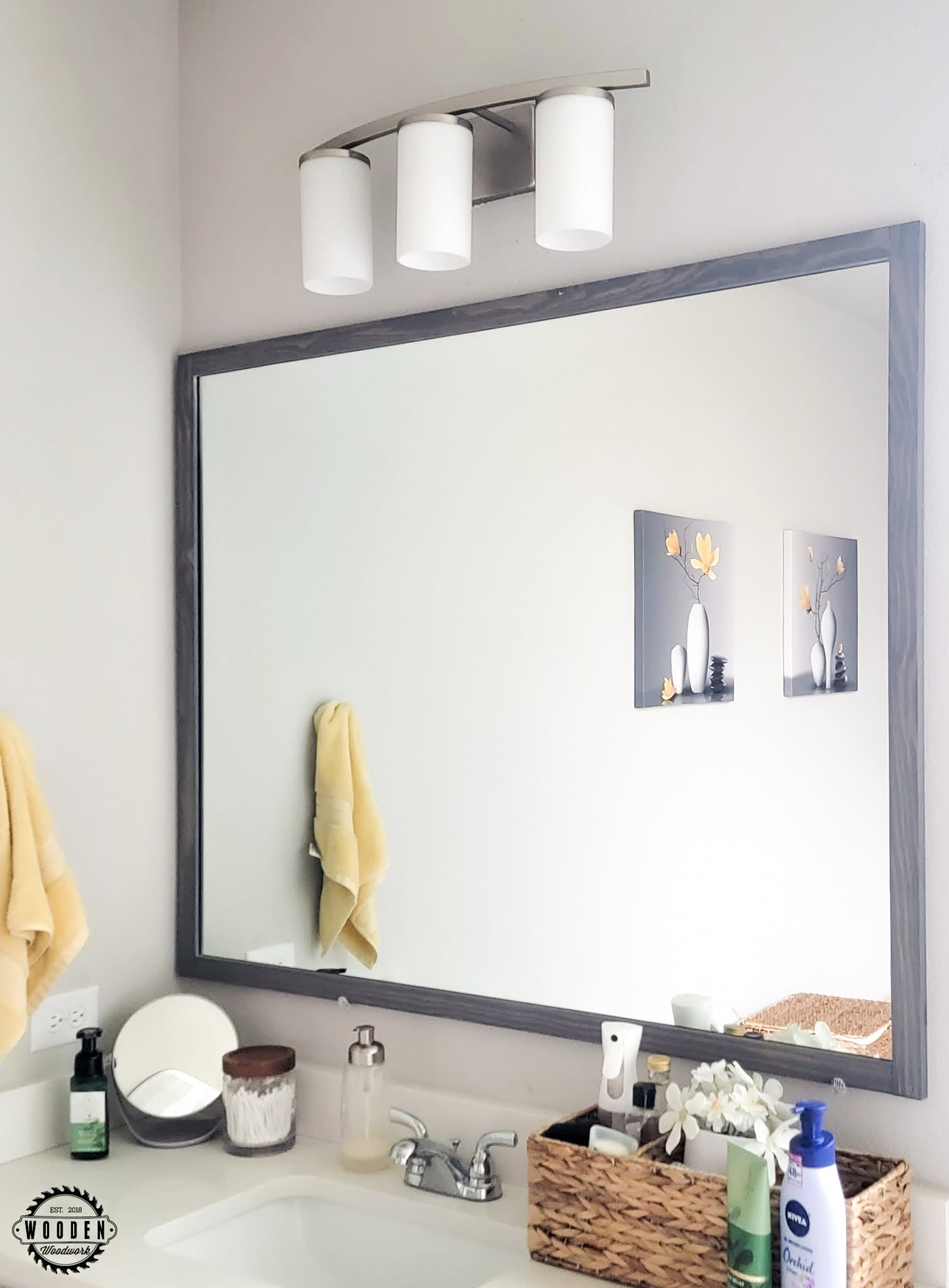 Custom bathroom vanity by Wooden Woodworks in Central Texas