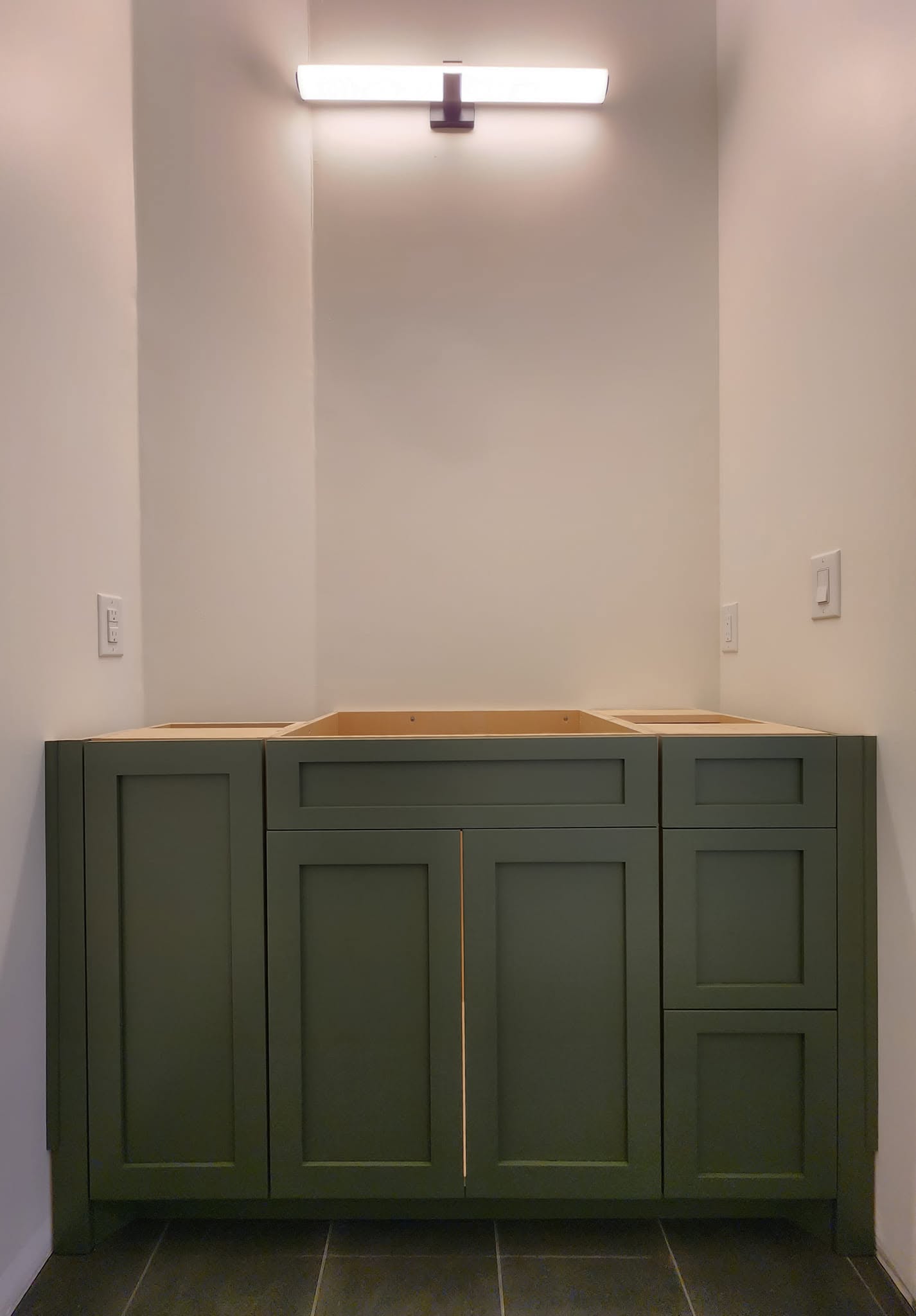 Custom bathroom vanity by Wooden Woodworks in Central Texas
