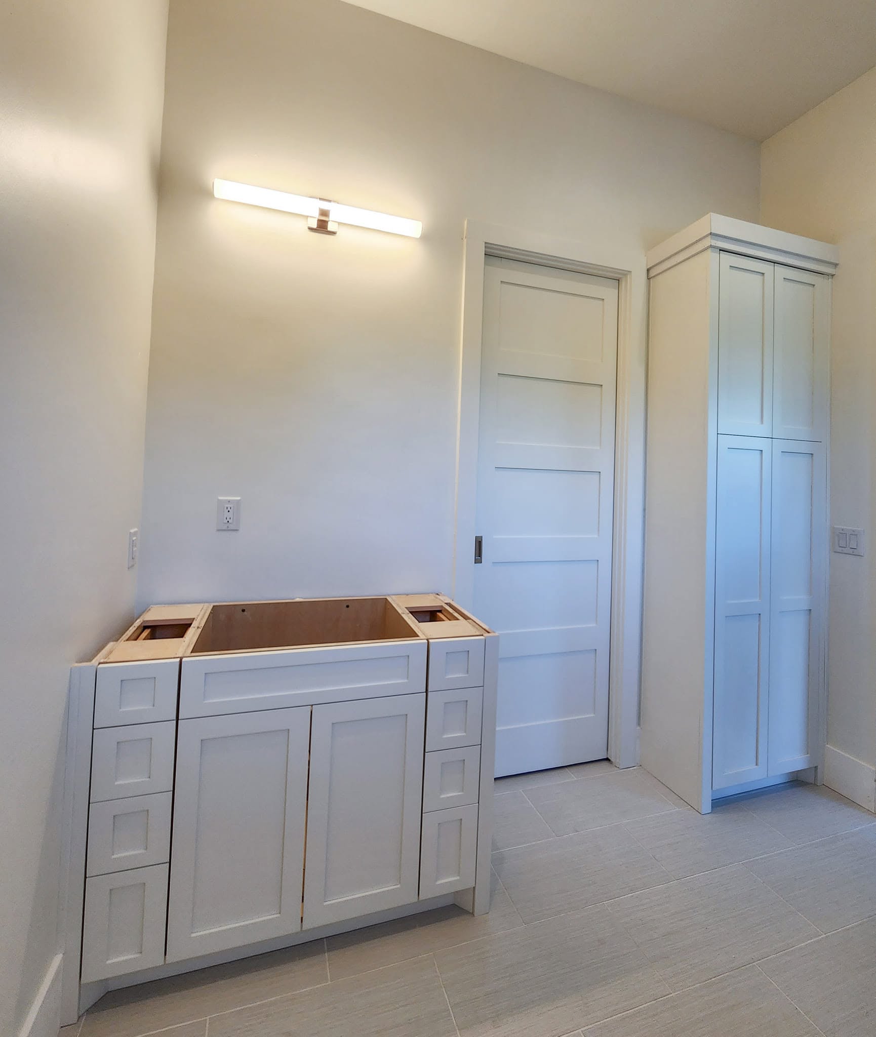 Custom bathroom vanity by Wooden Woodworks in Central Texas