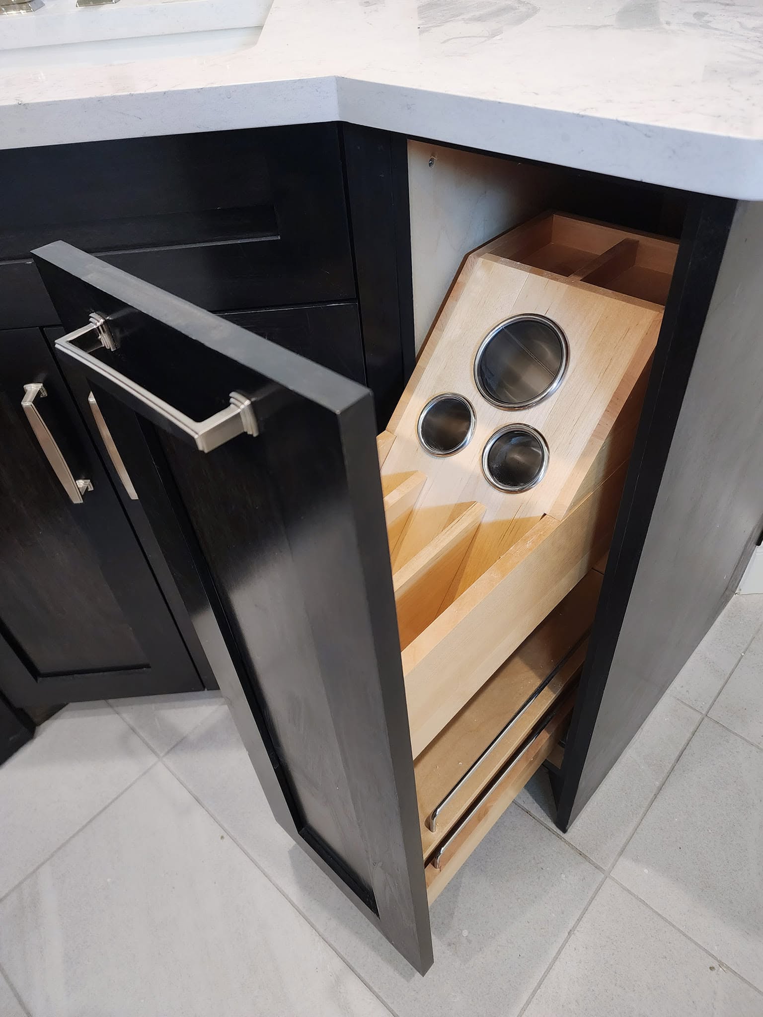 Custom bathroom vanity by Wooden Woodworks in Central Texas