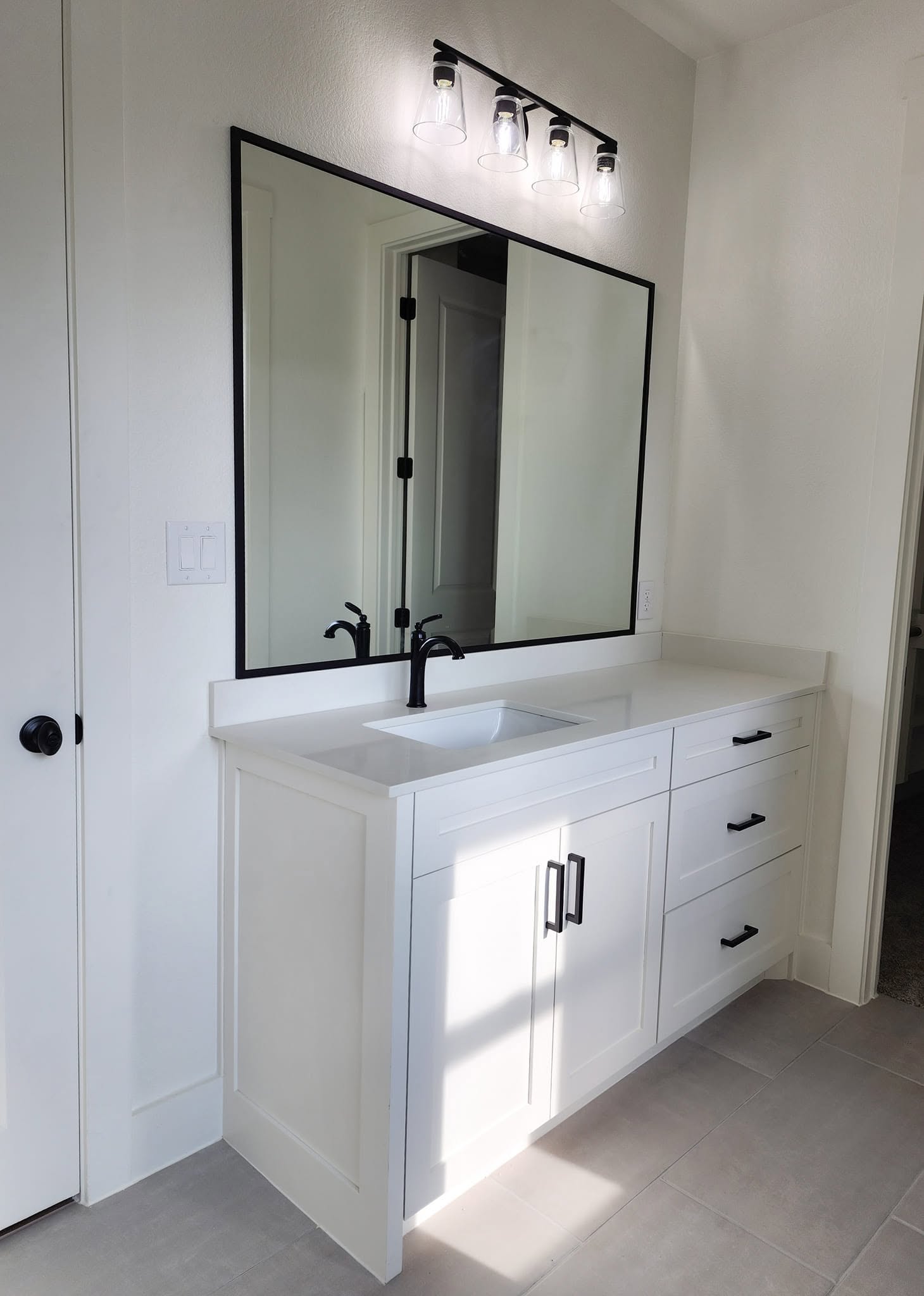 Custom bathroom vanity by Wooden Woodworks in Central Texas