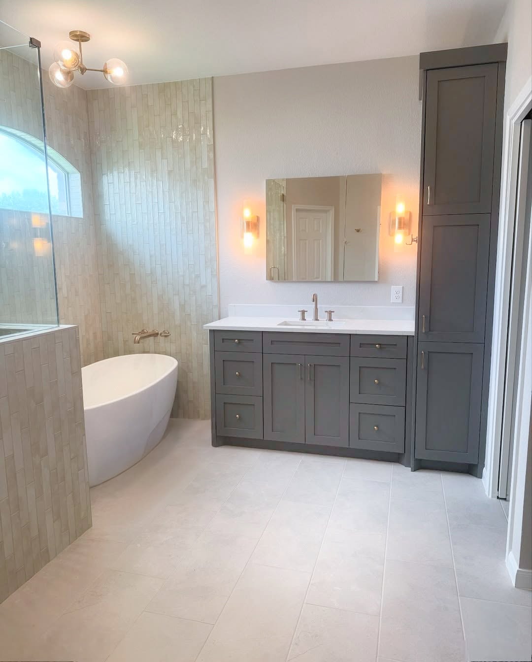 Custom bathroom vanity by Wooden Woodworks in Central Texas