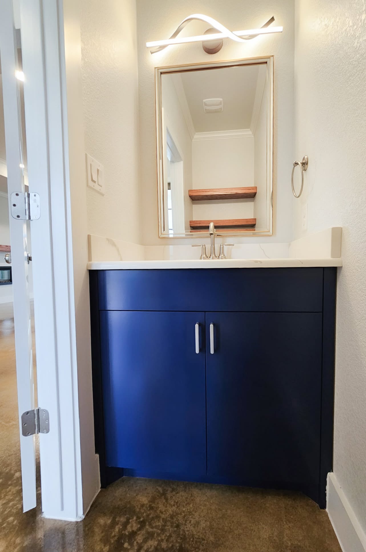Custom bathroom vanity by Wooden Woodworks in Central Texas