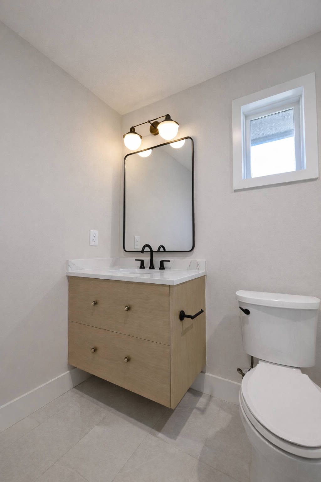 Custom bathroom vanity by Wooden Woodworks in Central Texas