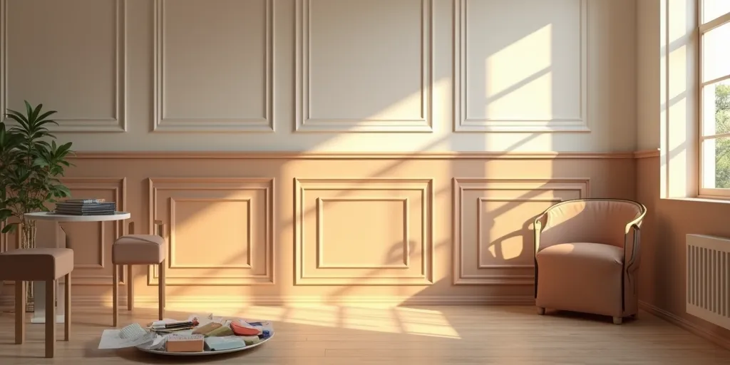 What should you consider when choosing a color to paint wood paneling?