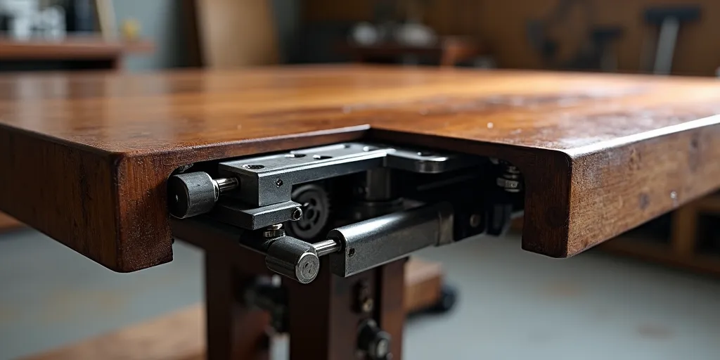 How do you create a tilting mechanism for the tabletop?