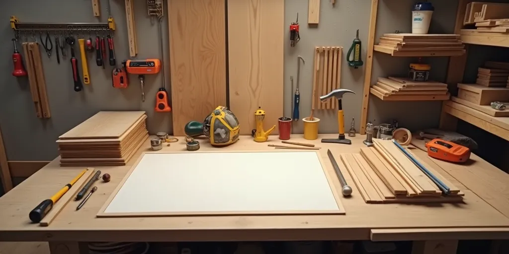 What steps are involved in assembling a homemade drafting table?