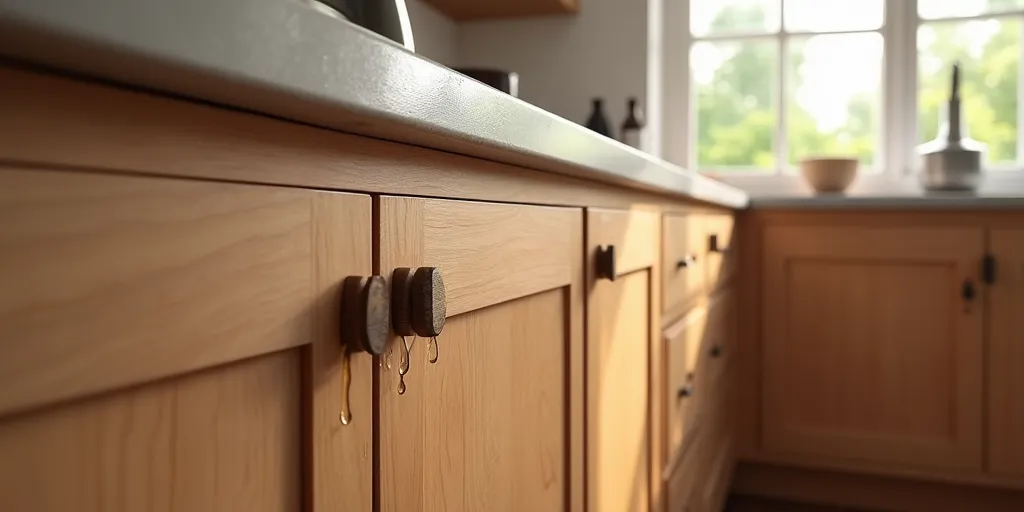 What causes wood cabinets to swell?