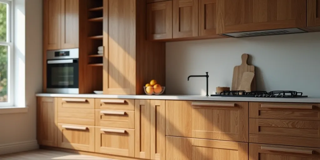 How can you prevent future swelling in wood cabinets?