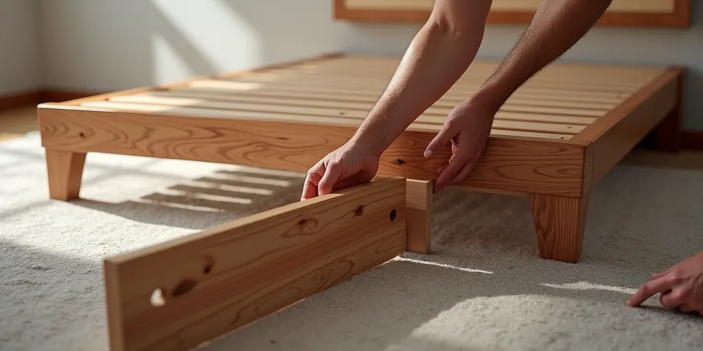 How do you attach the side rails to the headboard and footboard?