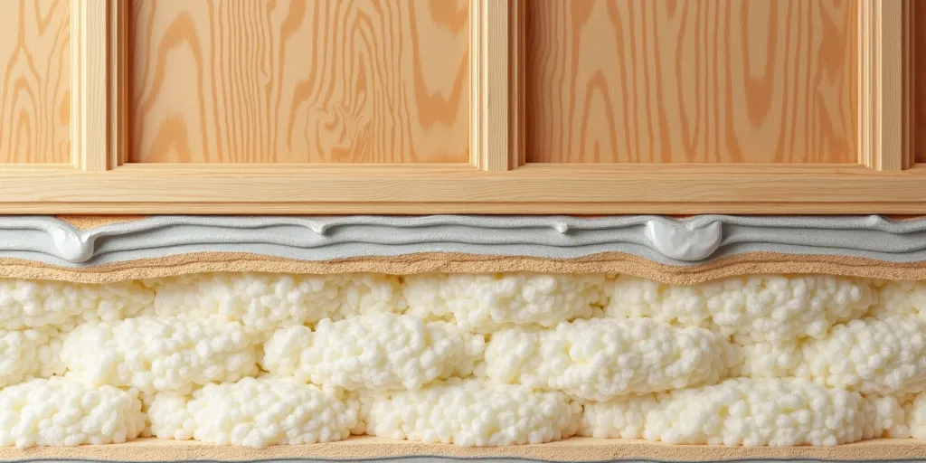Are there insulation materials behind wood paneling?
