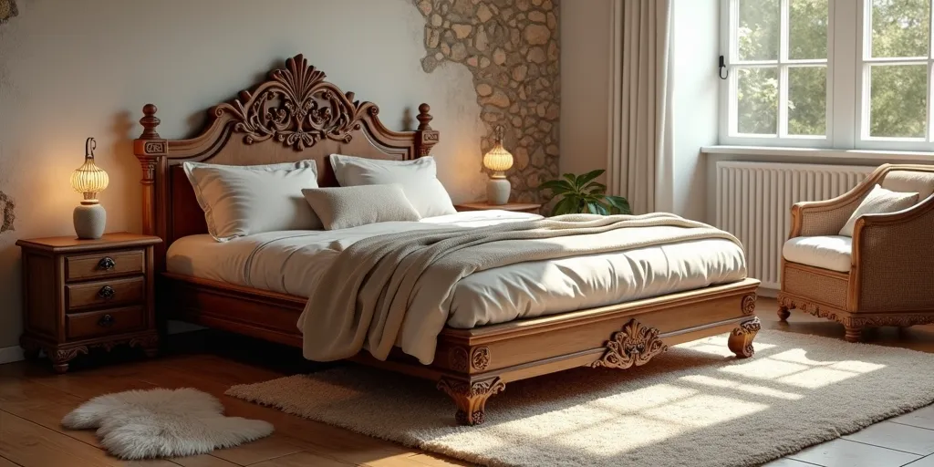 Where can you find unique wooden bed frames?