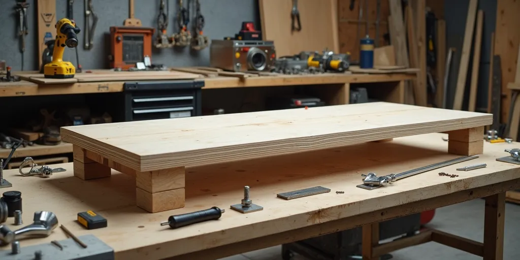How do you construct a stable frame for the lift table?