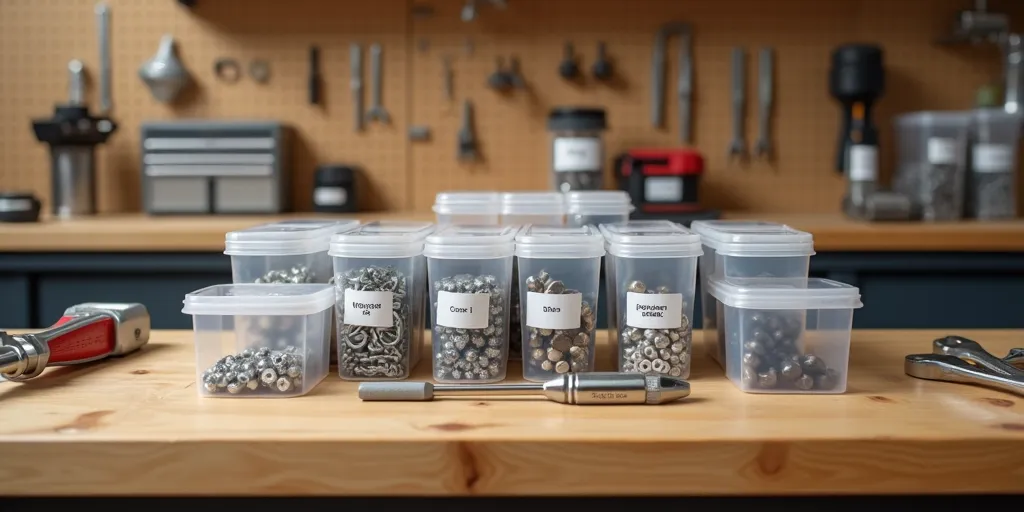 Where should you store the hardware when dismantling a bed frame?