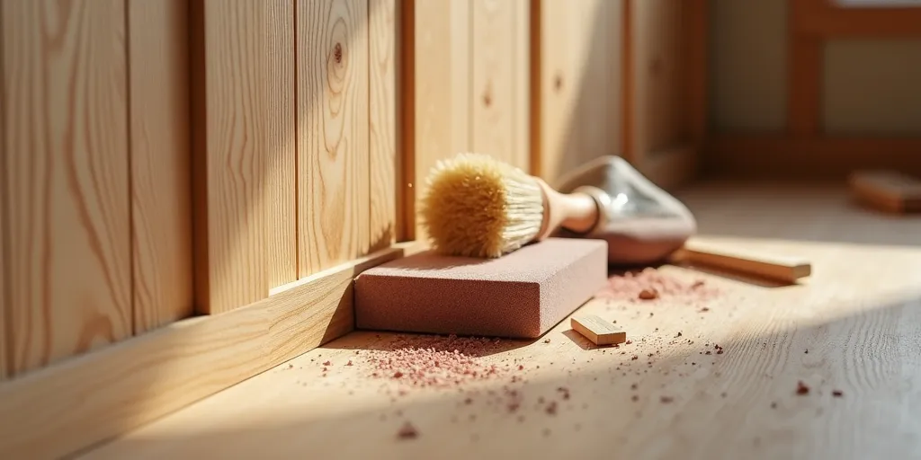 How do you prepare wood paneling for painting?