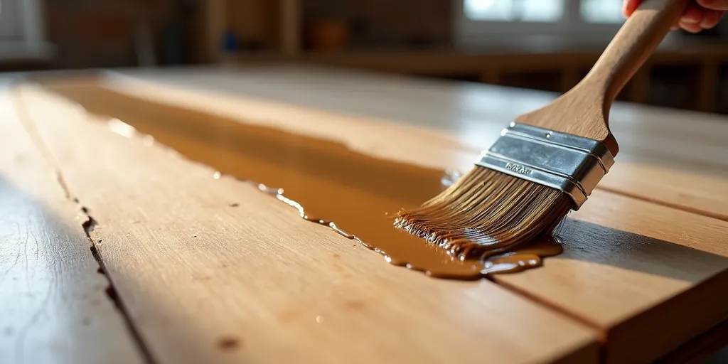 How should you apply paint to wood paneling for best results?