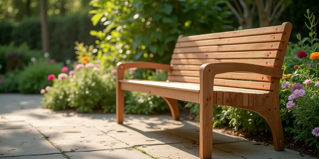 Why is teak a popular choice for outdoor bench slats?