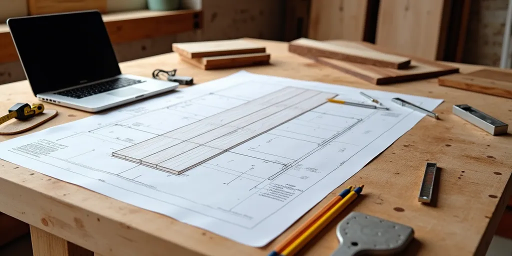 What steps are involved in creating a detailed plan for a wood dining table?