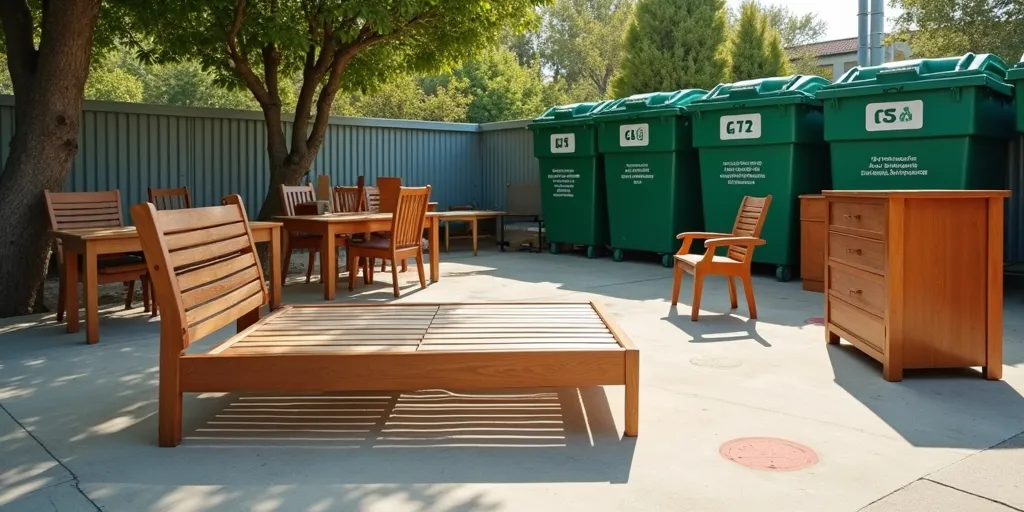 Where can you recycle a wooden bed frame?