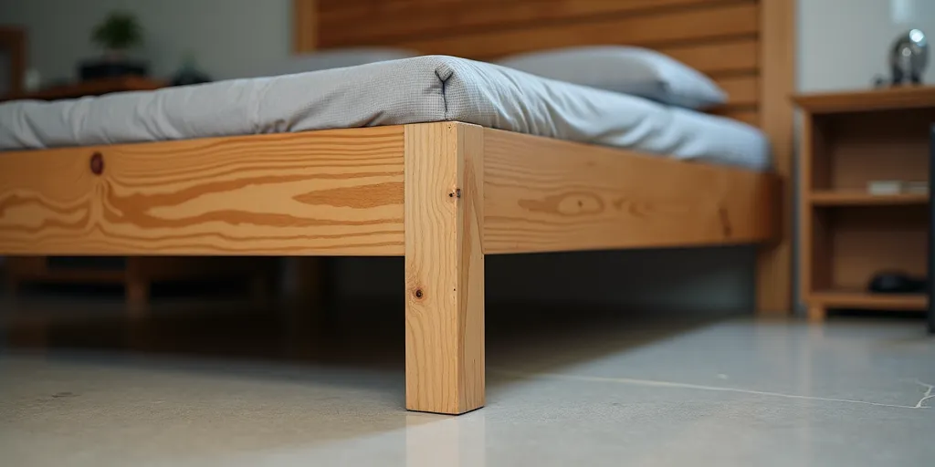 What is the process for replacing a broken wooden bed frame leg?