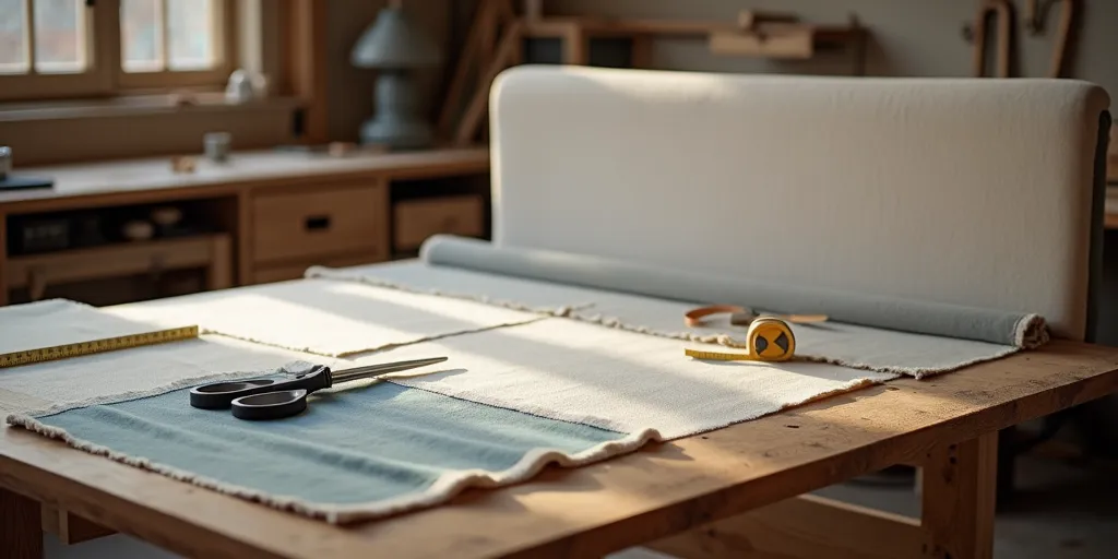 What steps are involved in upholstering the side rails of a bed frame?