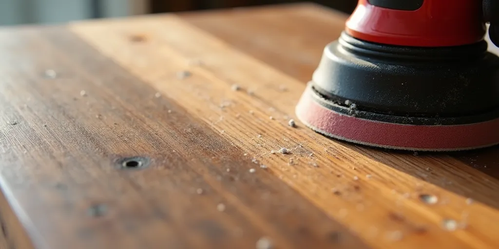 How can sanding help lighten wood paneling?