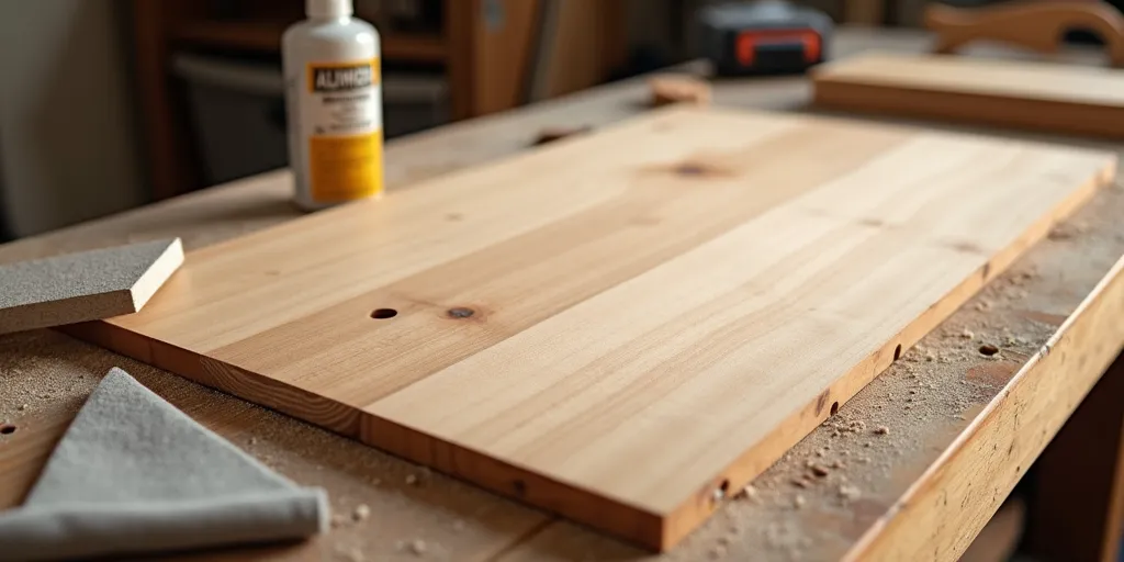 How to prepare wood surface for glass attachment?