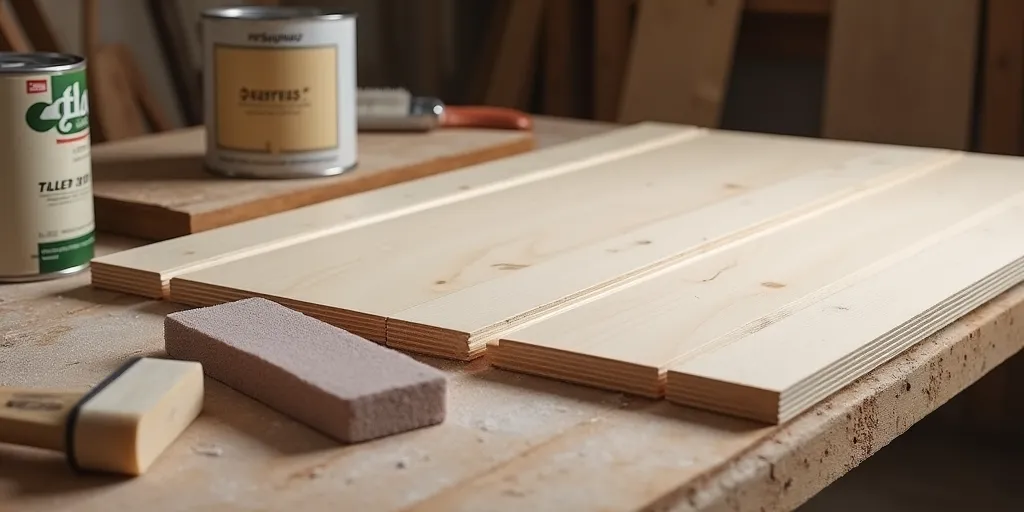 How do you prepare wood paneling with grooves for painting?