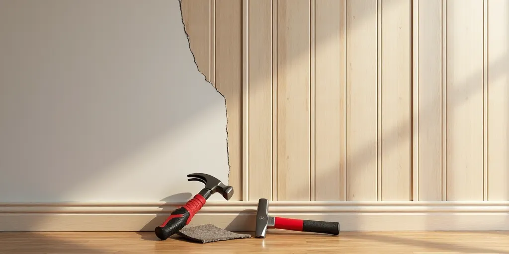 What steps are involved in removing tongue-and-groove wood paneling?