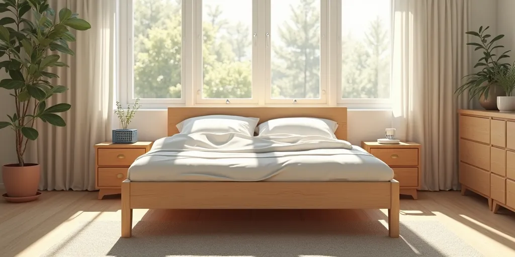 How can mold buildup be prevented on a wooden bed frame?