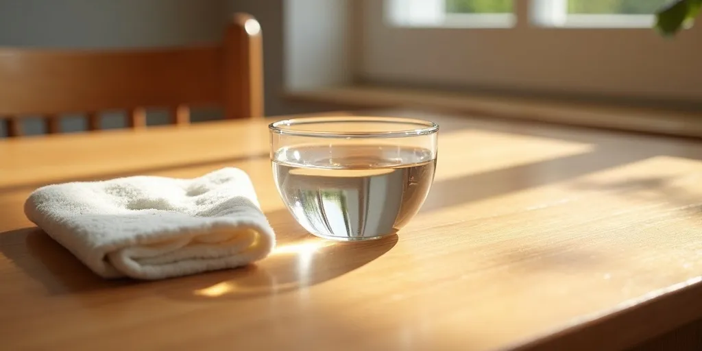 What is the best way to clean wood furniture with vinegar?
