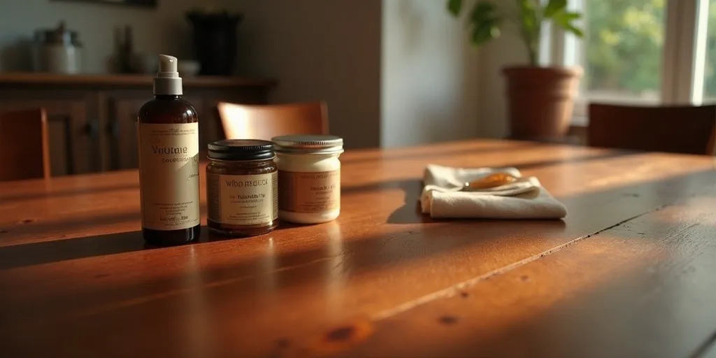 How can you update the color or sheen of wood furniture without removing the existing finish?