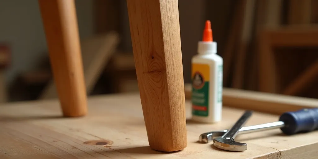 How can you tighten loose wooden chair legs?