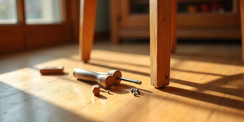 What steps can you take to repair loose chair legs?
