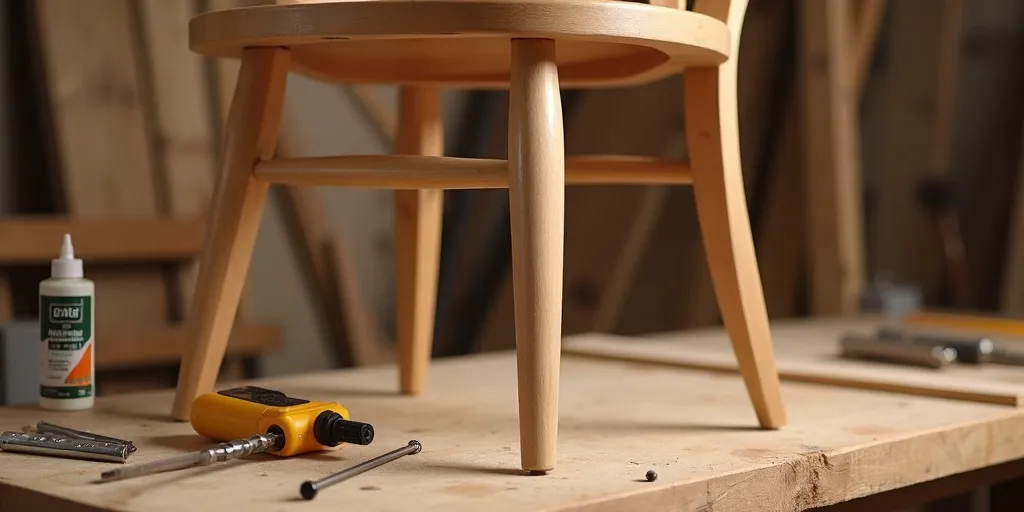 How do you reinforce loose wooden chair legs securely?