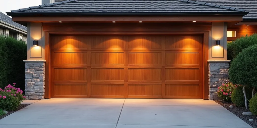What is the price range for standard wooden garage doors?