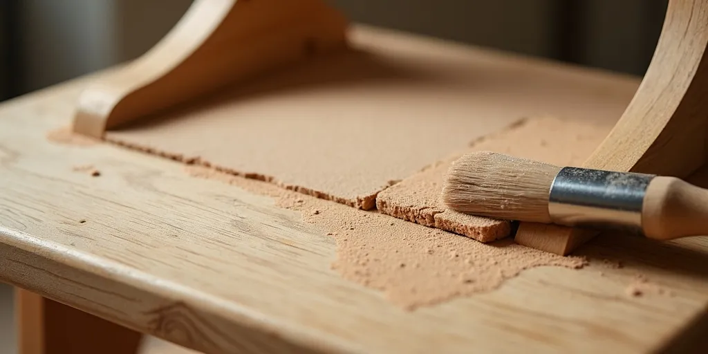 How important is surface preparation before painting wood furniture?