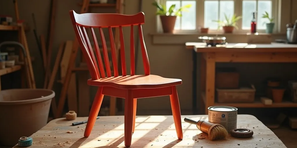 How can you protect the finish of painted wooden chairs?