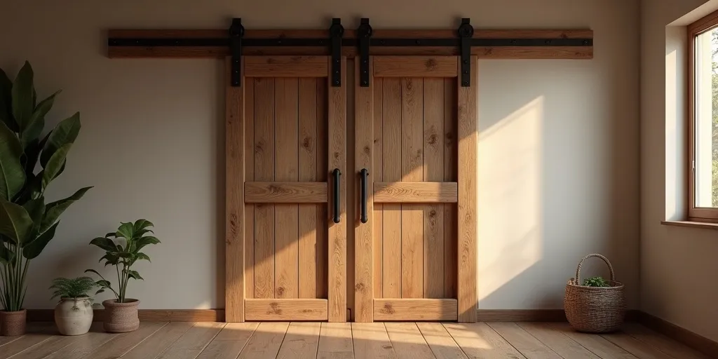 What height is recommended for a barn door in a 30-inch opening?