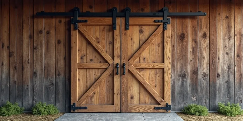 What dimensions should a barn door be for a 32-inch opening?