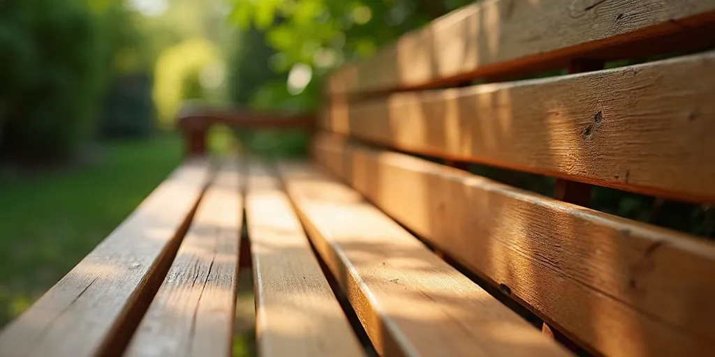 How does the type of wood used affect the cost of a wooden bench?