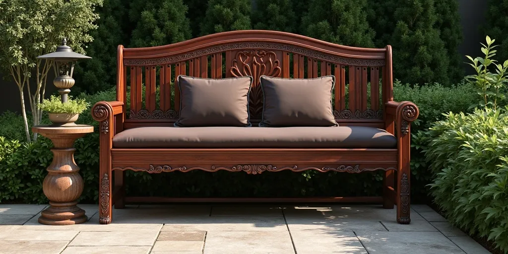 What are some additional features that can increase the cost of a wooden bench?