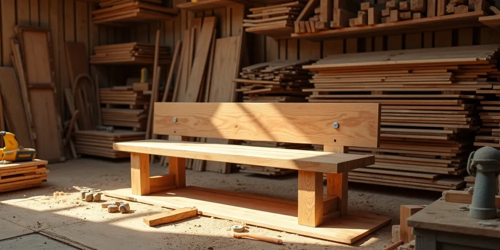 How can the size of a wooden bench impact its building cost?