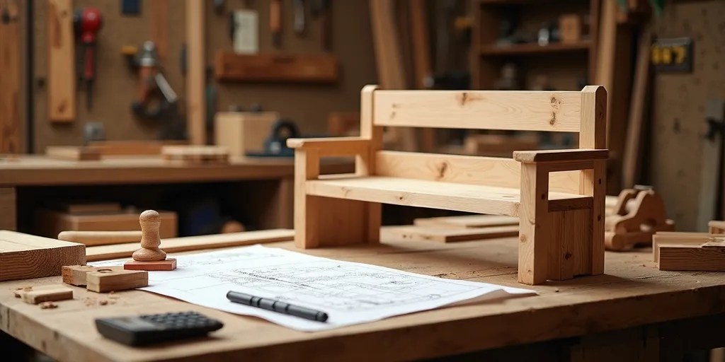 How can budget and desired specifications guide the cost of building a wooden bench?