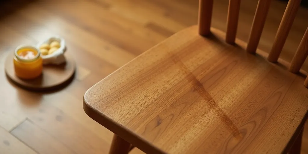 What is a simple remedy for shallow scratches on wooden chairs?