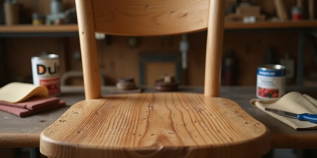 How can deeper scratches on wooden chairs be fixed effectively?