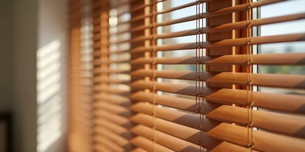 How does the type of wood used affect the price of wooden blinds?